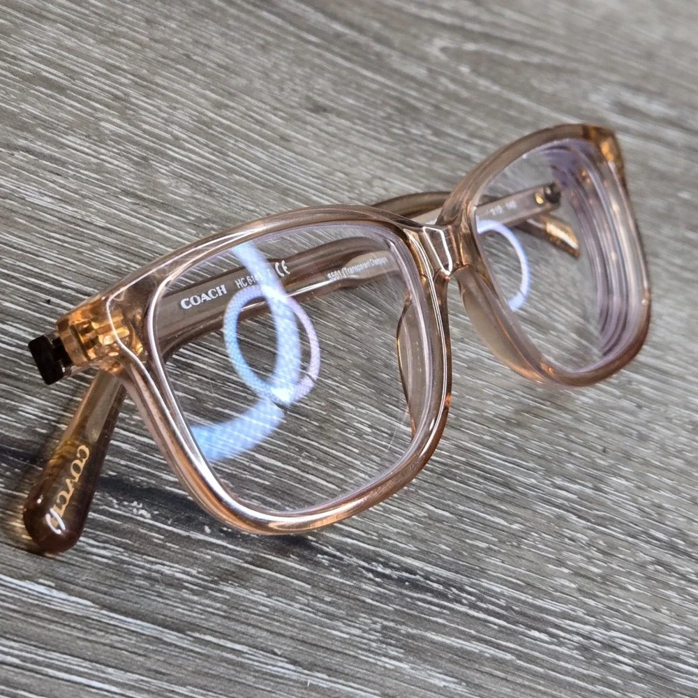 Coach HC6143 5661 Transparent Champagne Full Rim Womens Eyeglass Frame only